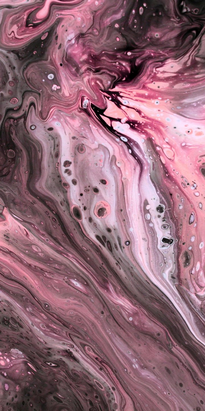 Abstract Pink and Gray Paint Flow - Wallpapers for Samsung Galaxy A03s, Xiaomi Redmi 7A, POCO C3 in 720x1440 resolution