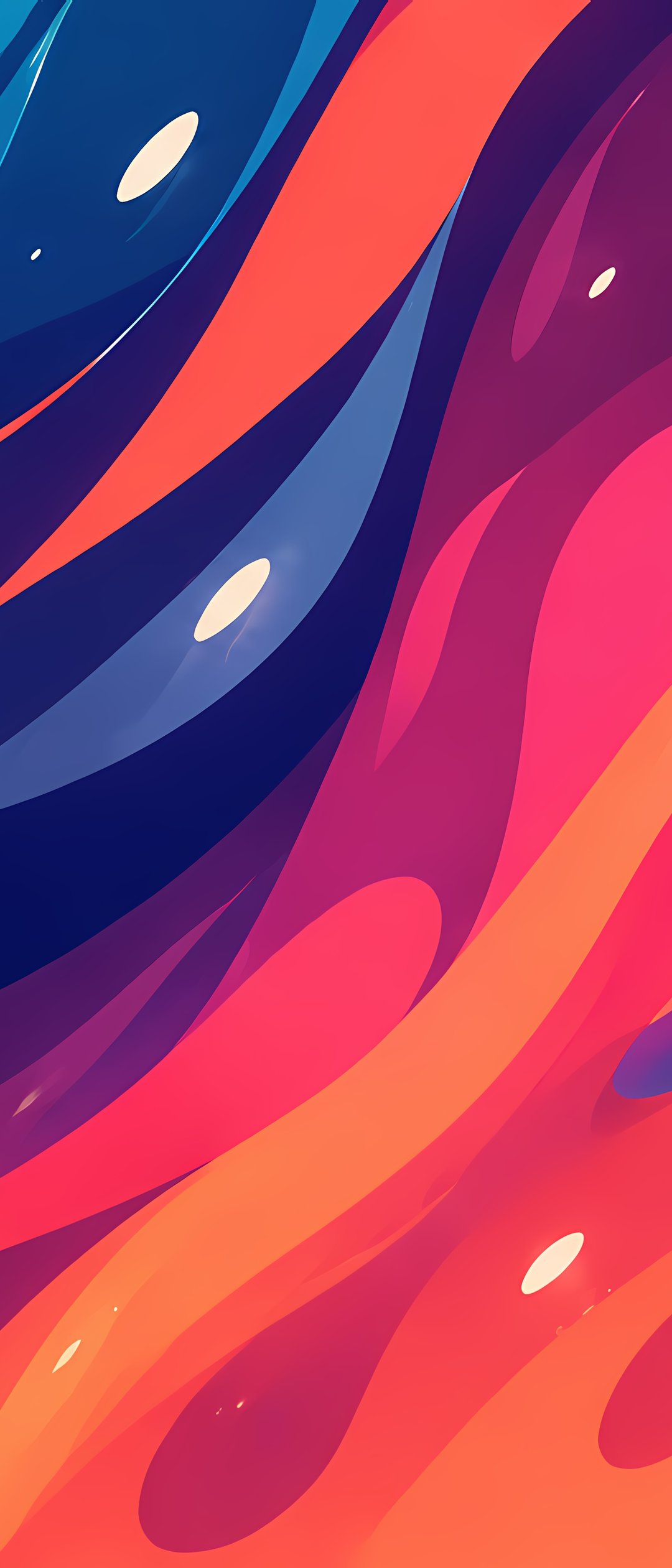 Abstract red and purple waves - Wallpapers for Samsung Galaxy Z Flip7, Sony Xperia 5 II/5 III/5 V/10 IV/10 V, Xiaomi Mix Fold 3 in 1080x2520 resolution