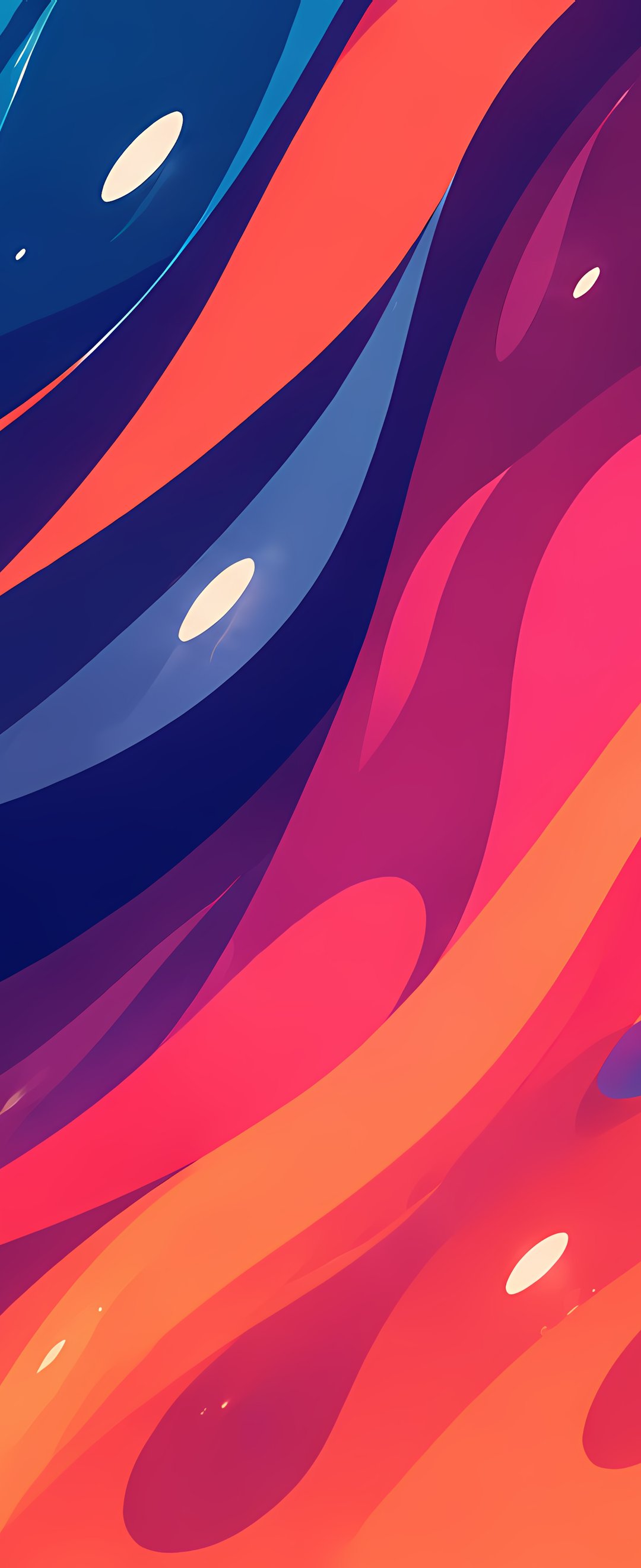 Abstract red and purple waves - Wallpapers for Samsung Galaxy Z Flip6, Motorola Razr 2025 in 1080x2640 resolution