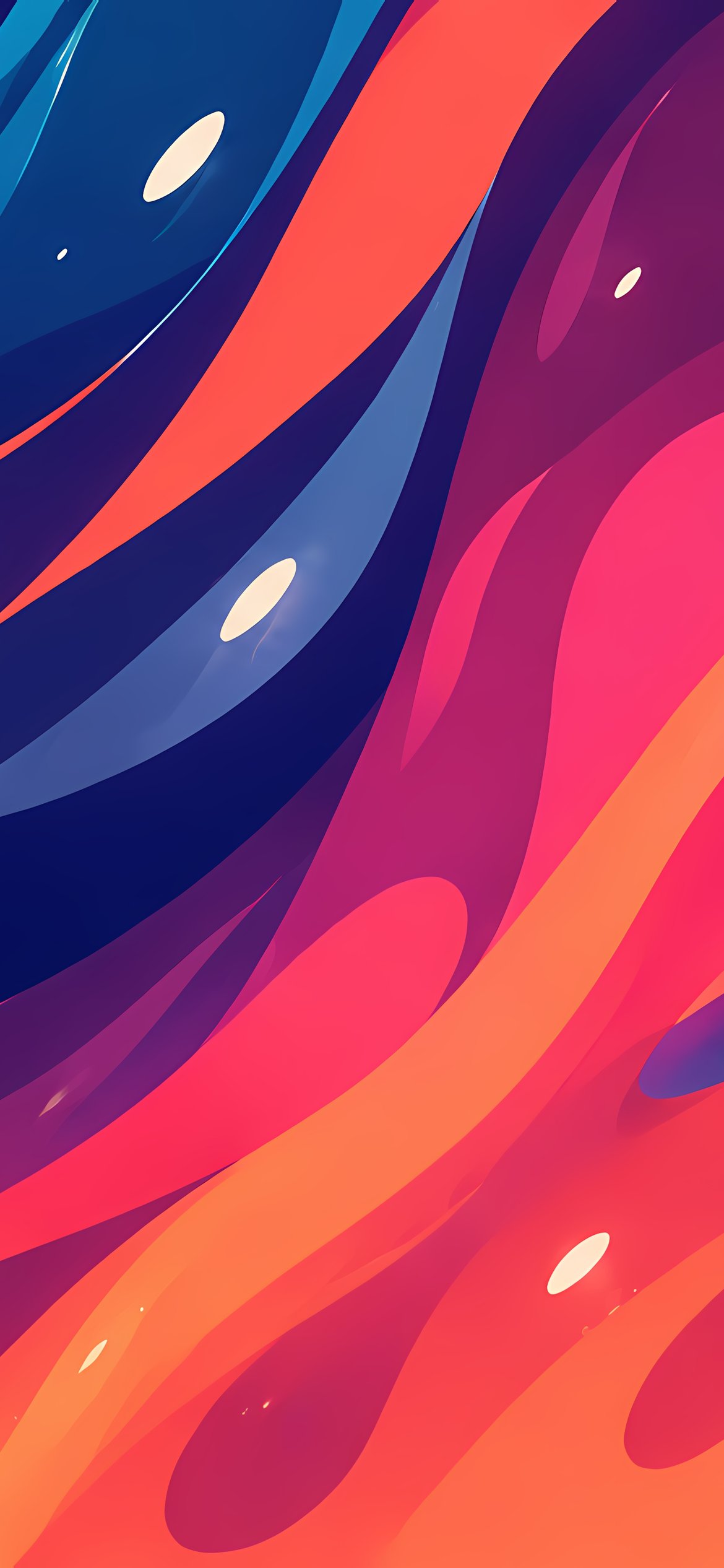 Abstract red and purple waves - Wallpapers for iPhone 12 Pro/13 Pro/14 in 1170x2532 resolution