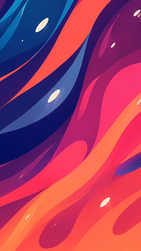 Abstract red and purple waves - Wallpapers for LG/ASUS in 480x854 resolution