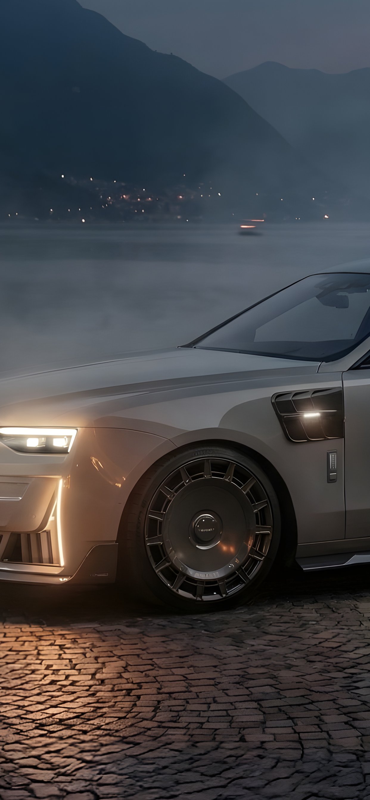 Rolls-Royce Ghost в обвесе Mansory - Обои для iPhone 11 Pro Max в разрешении 1242x2688