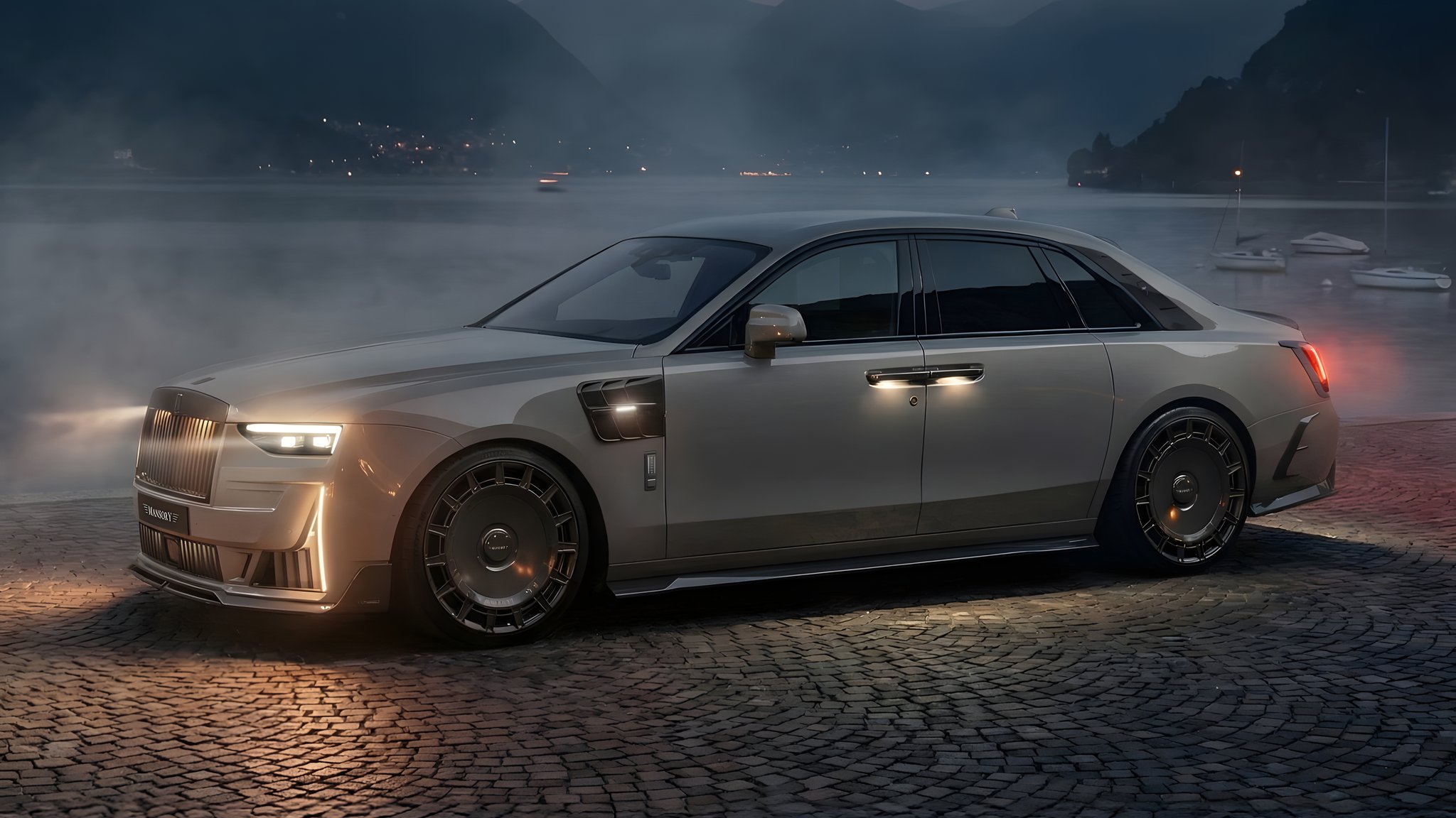 Rolls-Royce Ghost в обвесе Mansory - QWXGA обои в разрешении 2048x1152
