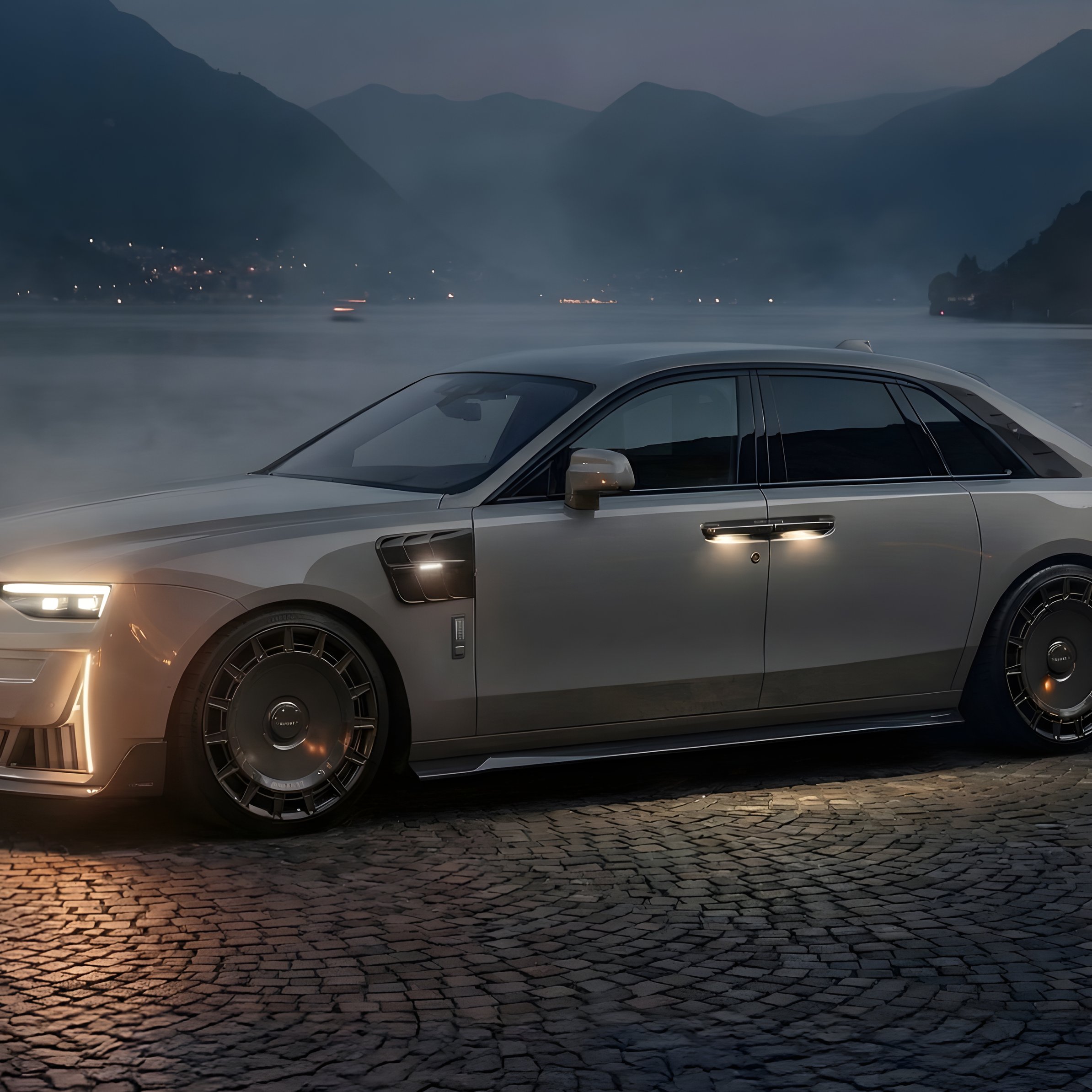 Rolls-Royce Ghost in a Mansory body kit - Wallpapers for iPad Pro 11″ in 2388x2388 resolution