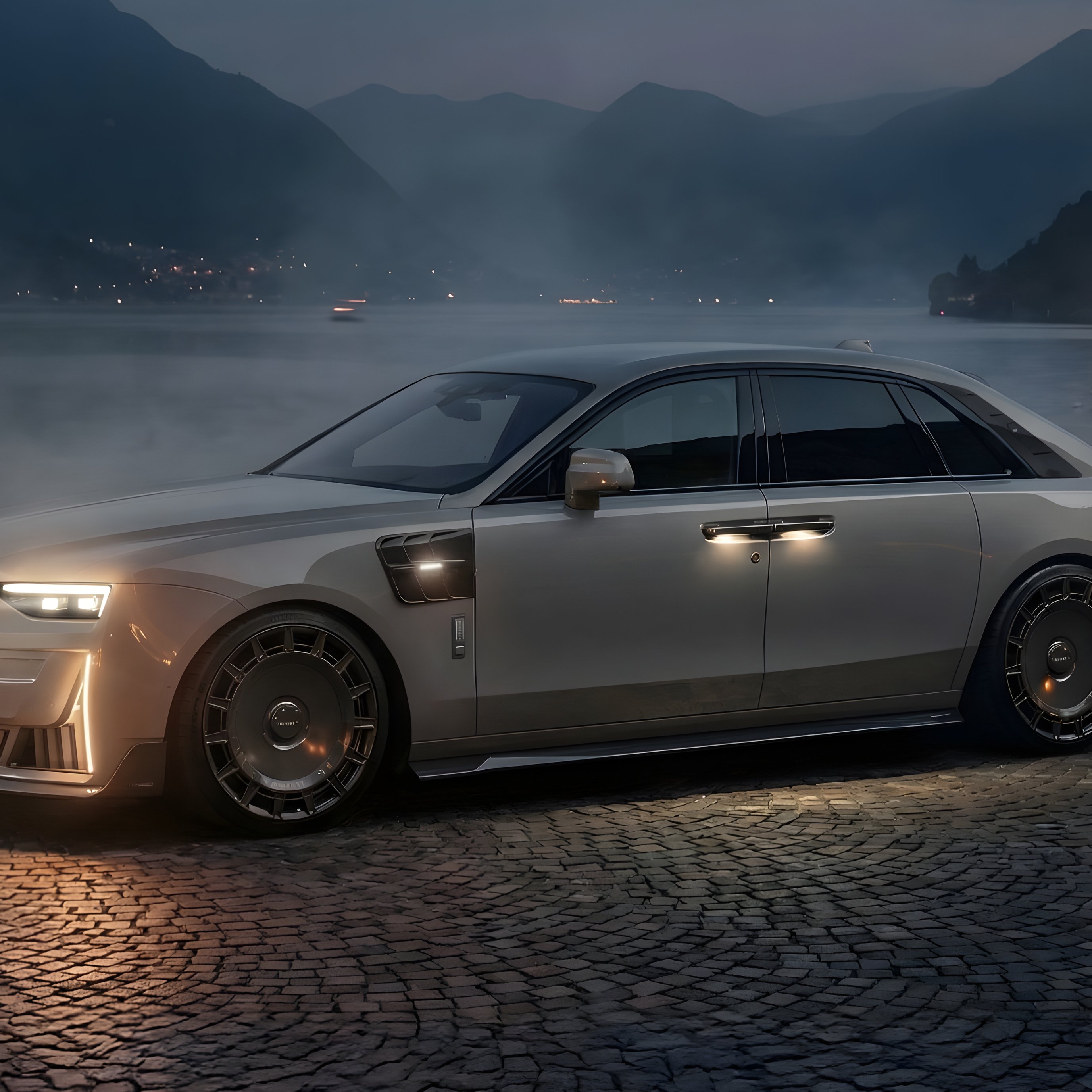 Rolls-Royce Ghost в обвесе Mansory - Обои для iPad Pro 13″ в разрешении 2752x2752