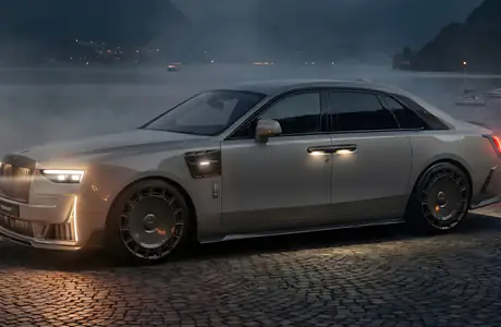WXGA_1280 обои (1280x800): Rolls-Royce Ghost, Mansory, озеро, горы