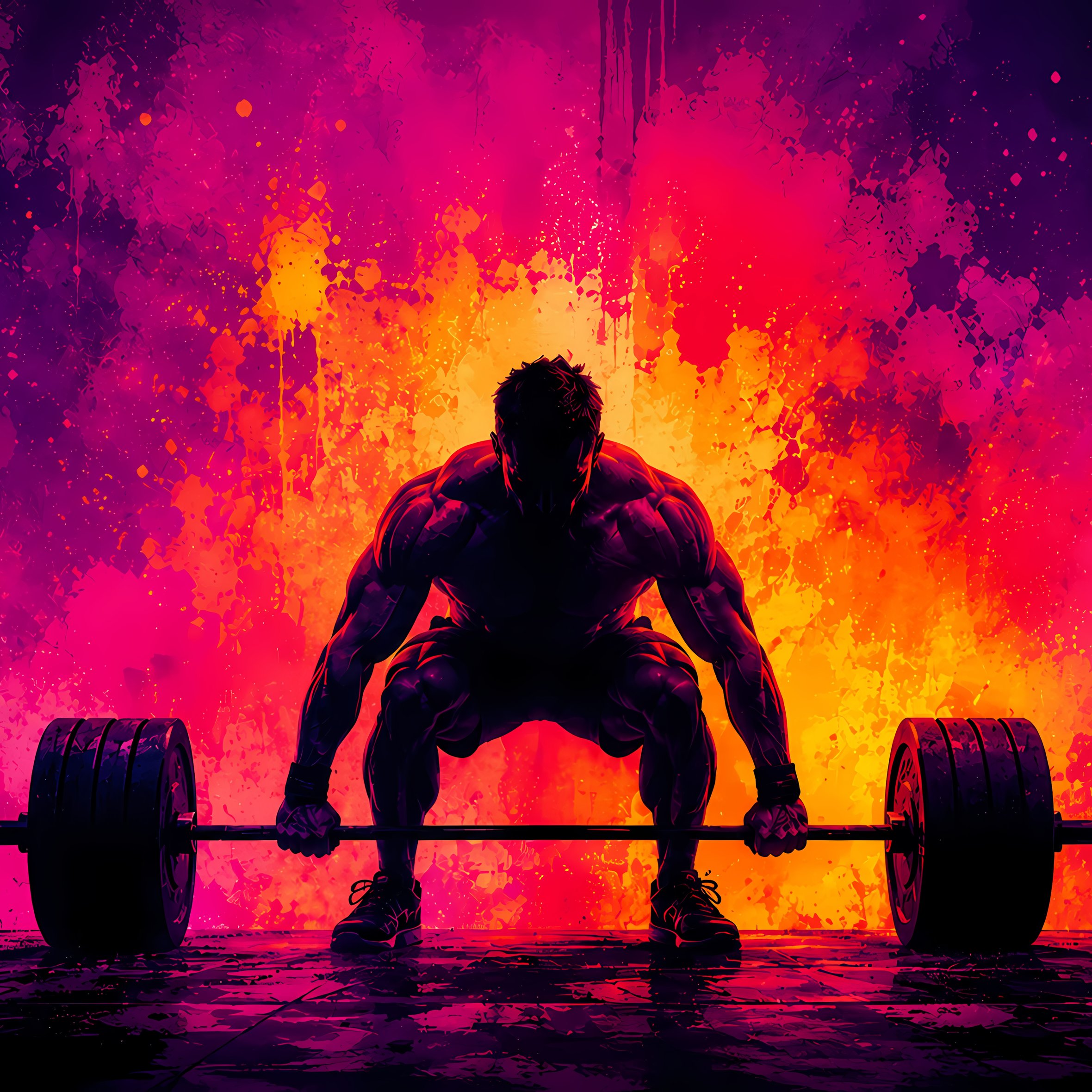 Bodybuilder Lifting a Heavy Barbell - Wallpapers for iPad Air 10.9″ in 2360x2360 resolution