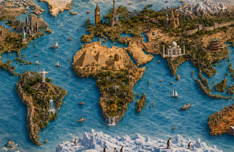 Sailboat Wallpapers for Samsung/Xiaomi (2000x2000): map, landmark, continents, Eiffel Tower