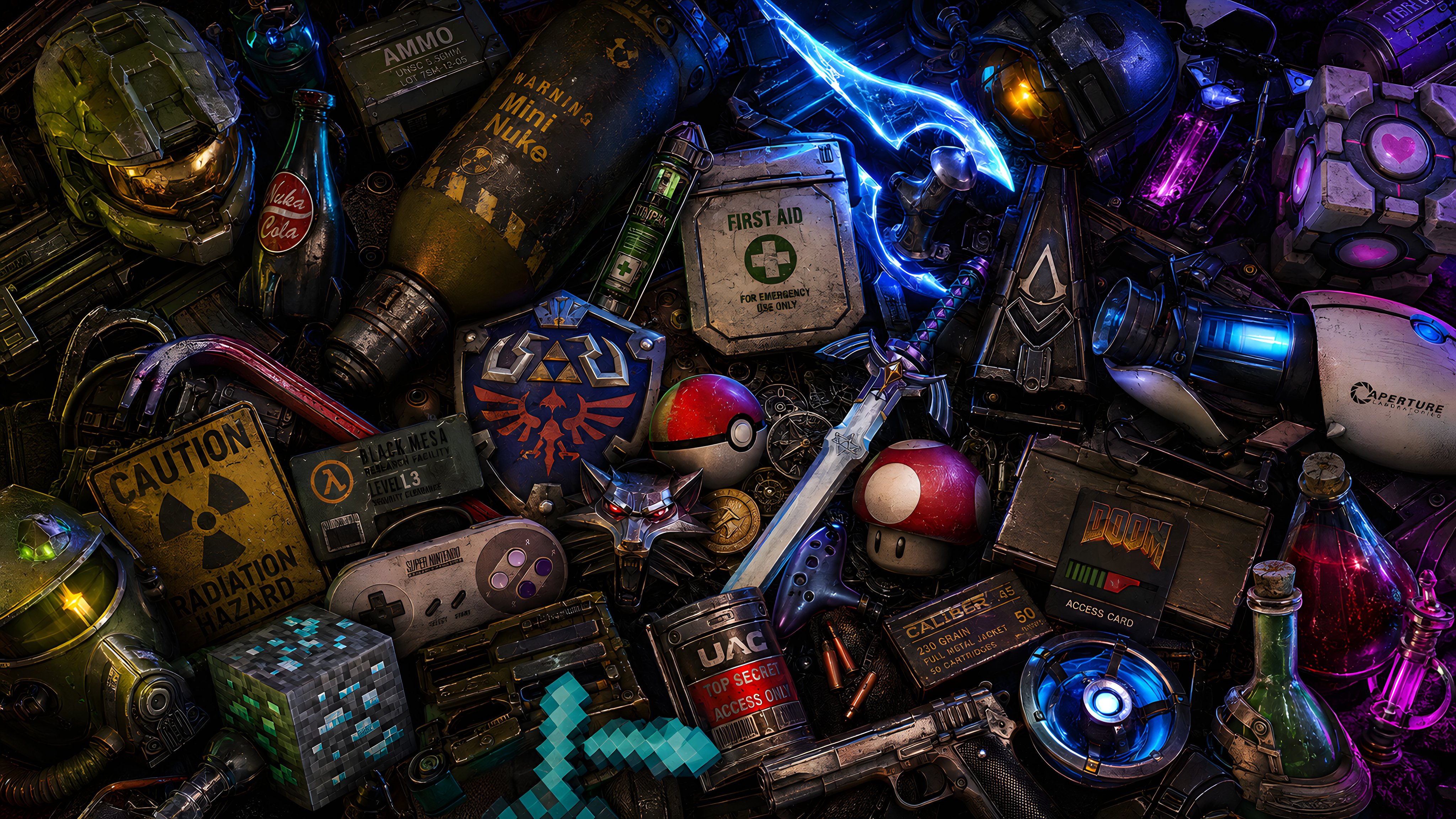 Iconic Objects from Game Worlds - Wallpapers for Apple iMac 21.5″ in 4096x2304 resolution