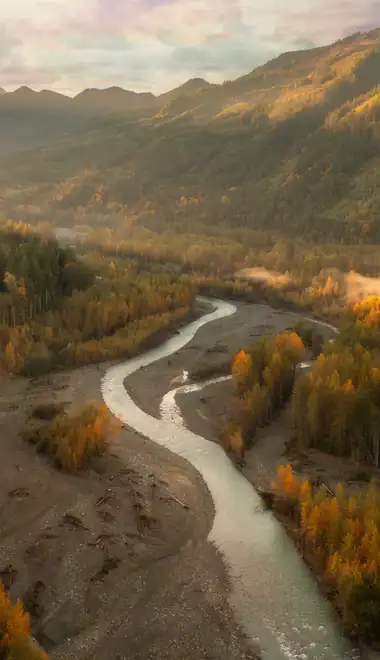 Wallpapers for Xiaomi 15T (1280x2772): autumn, mountains, stream, forest