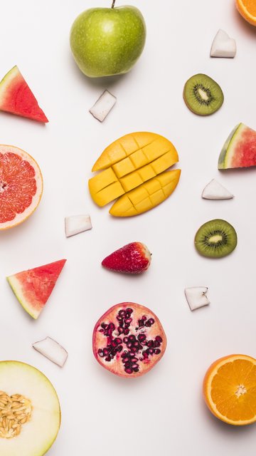 Sliced Fruit and Berry Arrangement - Wallpapers for Nokia, Samsung in 360x640 resolution