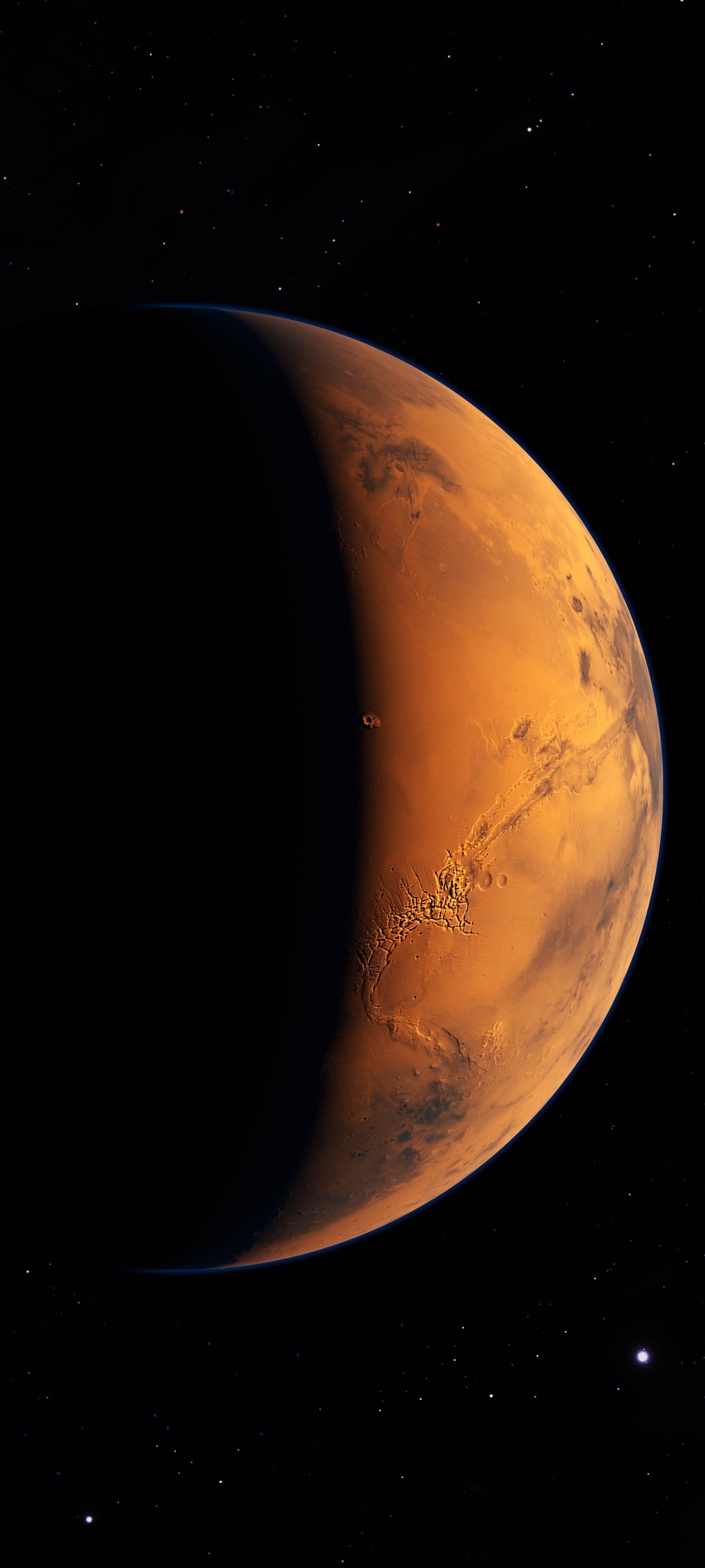 Red Mars in the shadow - Wallpapers for Samsung Galaxy M55, POCO M4/X4/X5, Xiaomi Redmi 12/13/Note 13/Note 14/Note 14S in 1080x2400 resolution