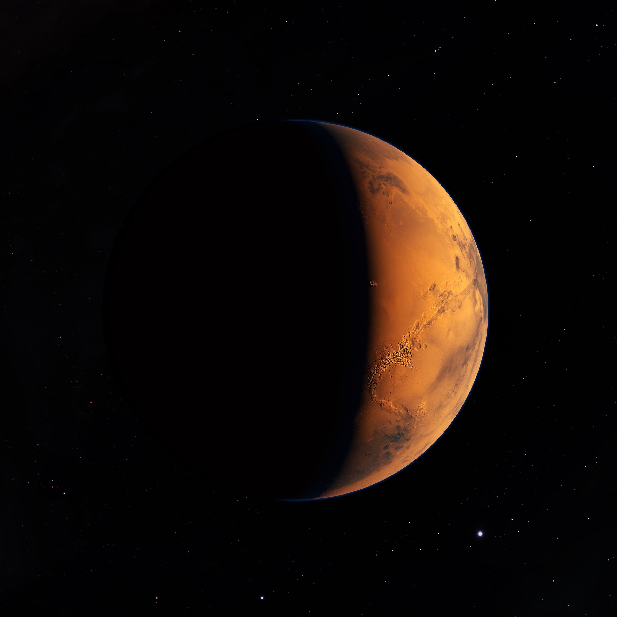 Red Mars in the shadow - Wallpapers for iPad Pro 11″ in 2388x2388 resolution