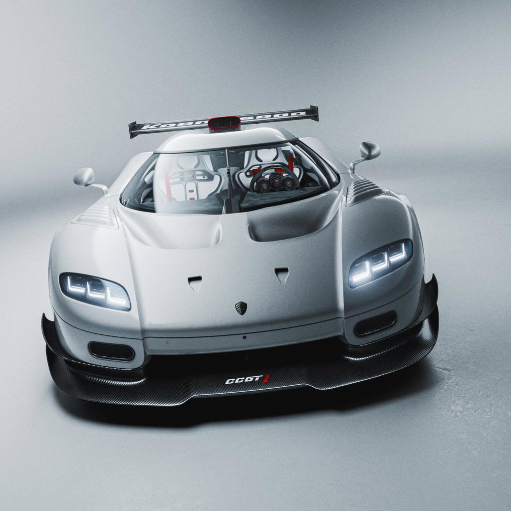 Koenigsegg CCGT1 with powerful aerodynamics - Wallpapers for Apple iPad 1 in 1024x1024 resolution