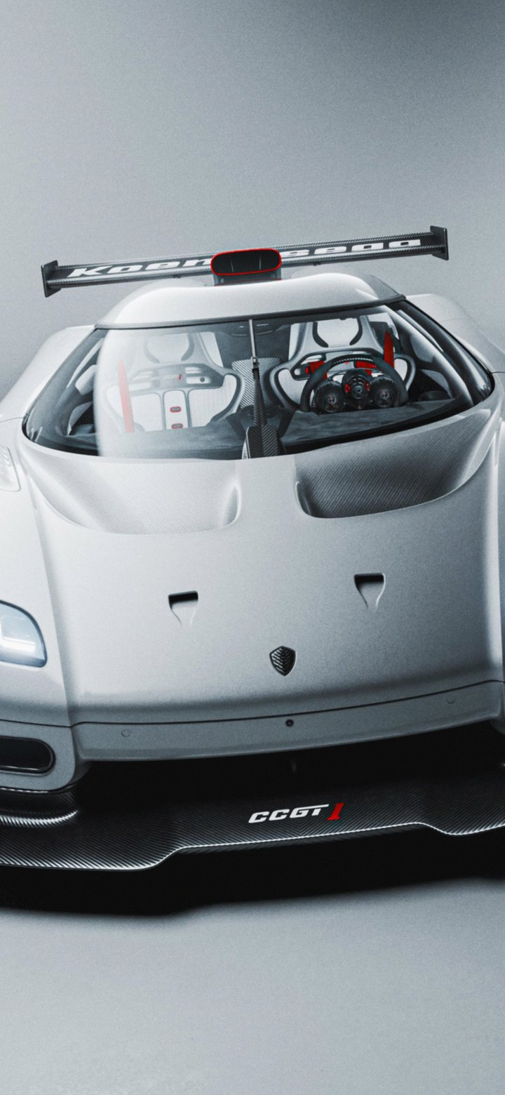 Koenigsegg CCGT1 with powerful aerodynamics - Wallpapers for Samsung Galaxy A11/A20e/A20/M11, Xiaomi Redmi 9A/9C, POCO C40 in 720x1560 resolution