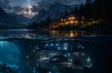 Wallpapers for Apple MacBook 14.2″ (3024x1964): superhero, villa, mountains, lake