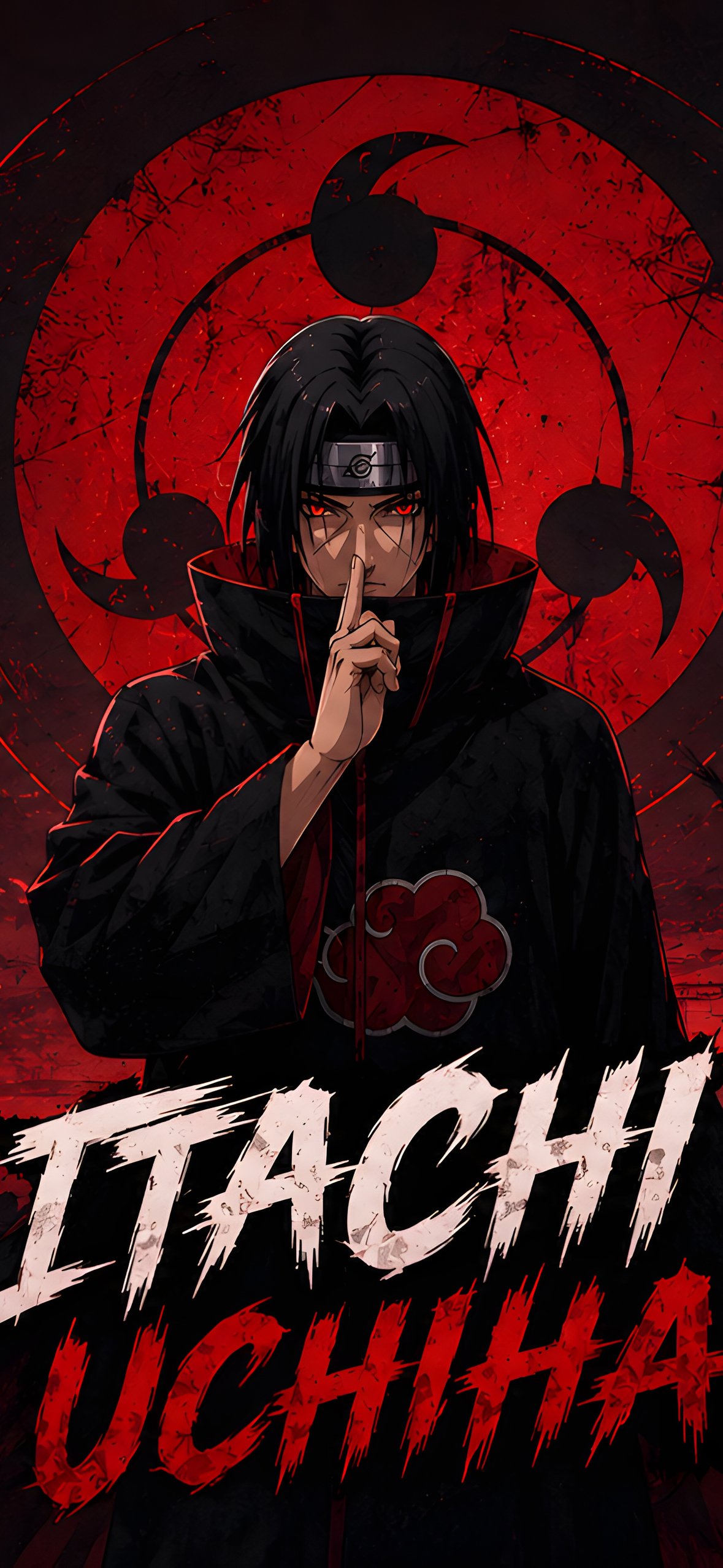 Itachi Uchiha at a Temple Torii - Wallpapers for iPhone 14 Pro/15 Pro in 1179x2556 resolution