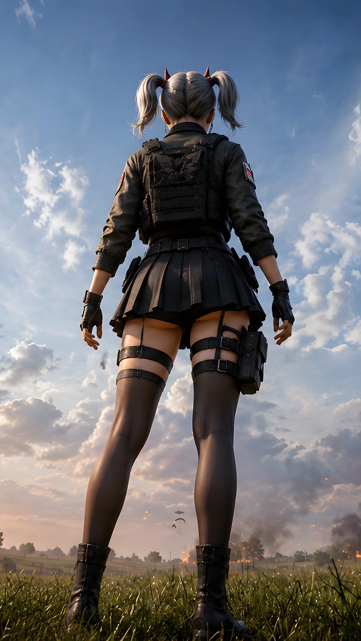 Девушка из PUBG перед битвой - Обои для Samsung/LG в разрешении 720x1280