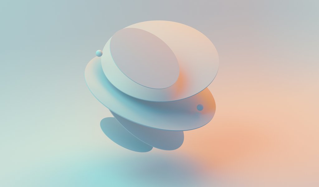 Floating layered circular shapes - WSVGA wallpapers in 1024x600 resolution