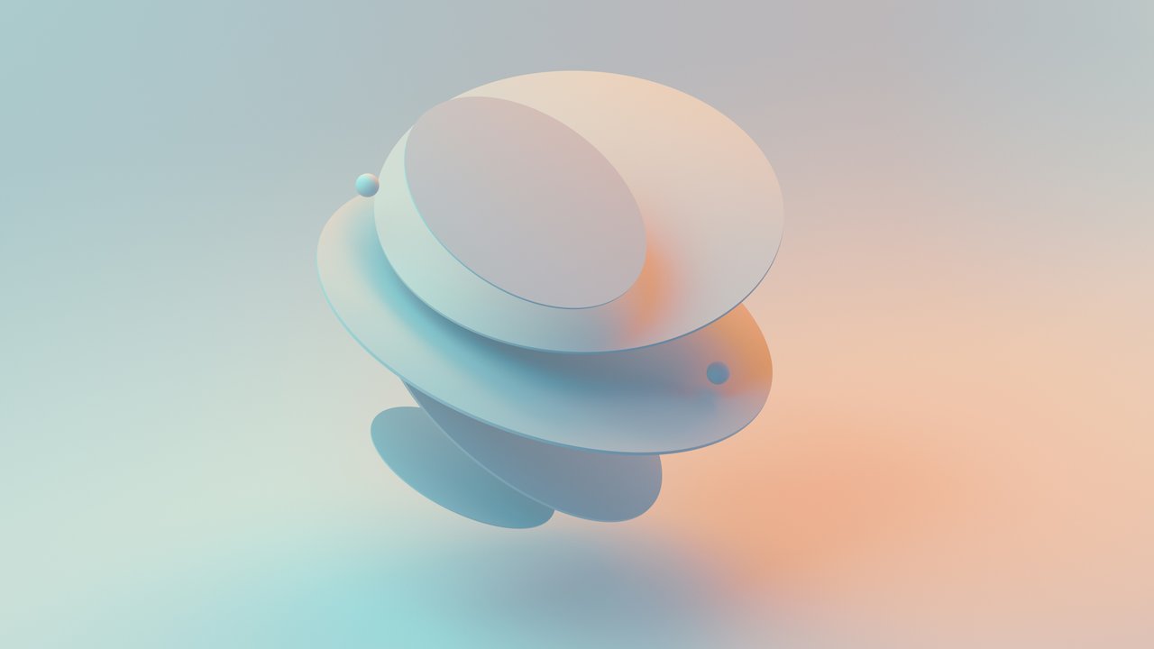 Floating layered circular shapes - HDV 720p wallpapers in 1280x720 resolution
