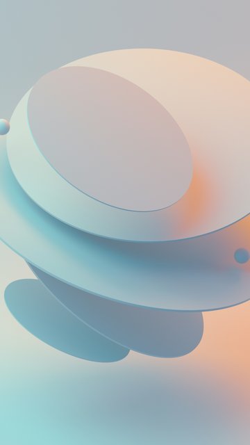 Floating layered circular shapes - Wallpapers for Nokia, Samsung in 360x640 resolution