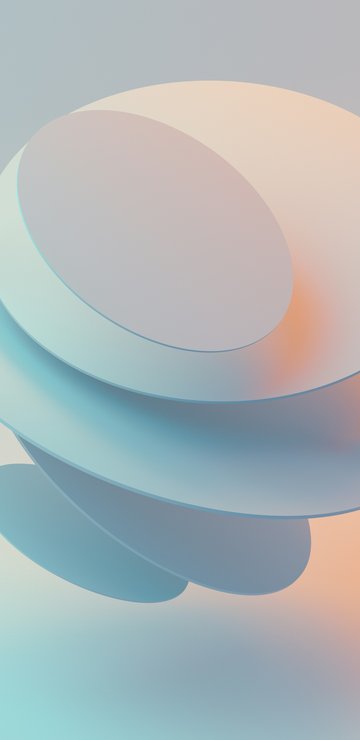 Floating layered circular shapes - Wallpapers for Samsung in 360x740 resolution