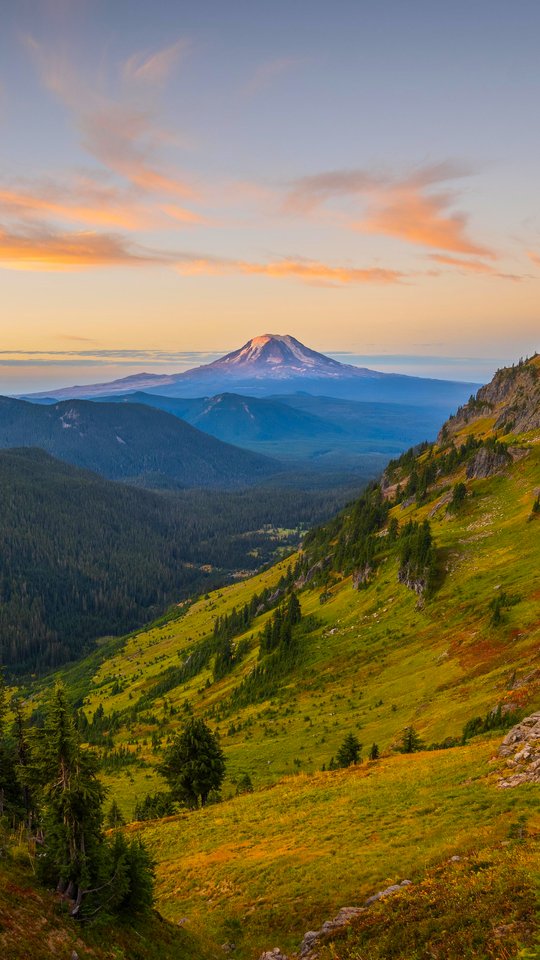 Mount Adams at Sunset in Washington - Wallpapers for Samsung, HTC, Sony in 540x960 resolution