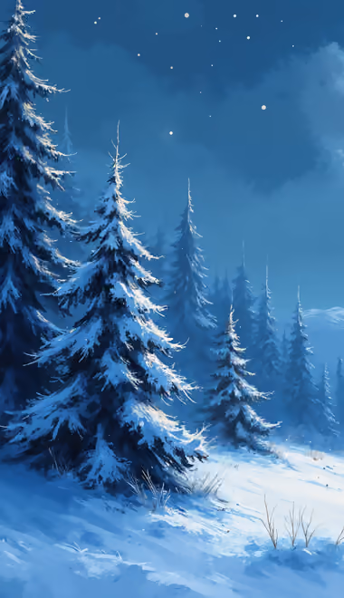 Winter Wallpapers for Samsung, HTC, Sony (540x960): winter, night, Moon, mountains