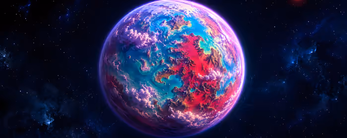 Обои орбита для двух мониторов (7680x2160): планета, внеземной, океан, континенты