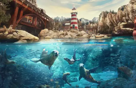 Обои для Apple iPad 1 (1024x1024): ОАЭ, Абу Даби, SeaWorld, парк