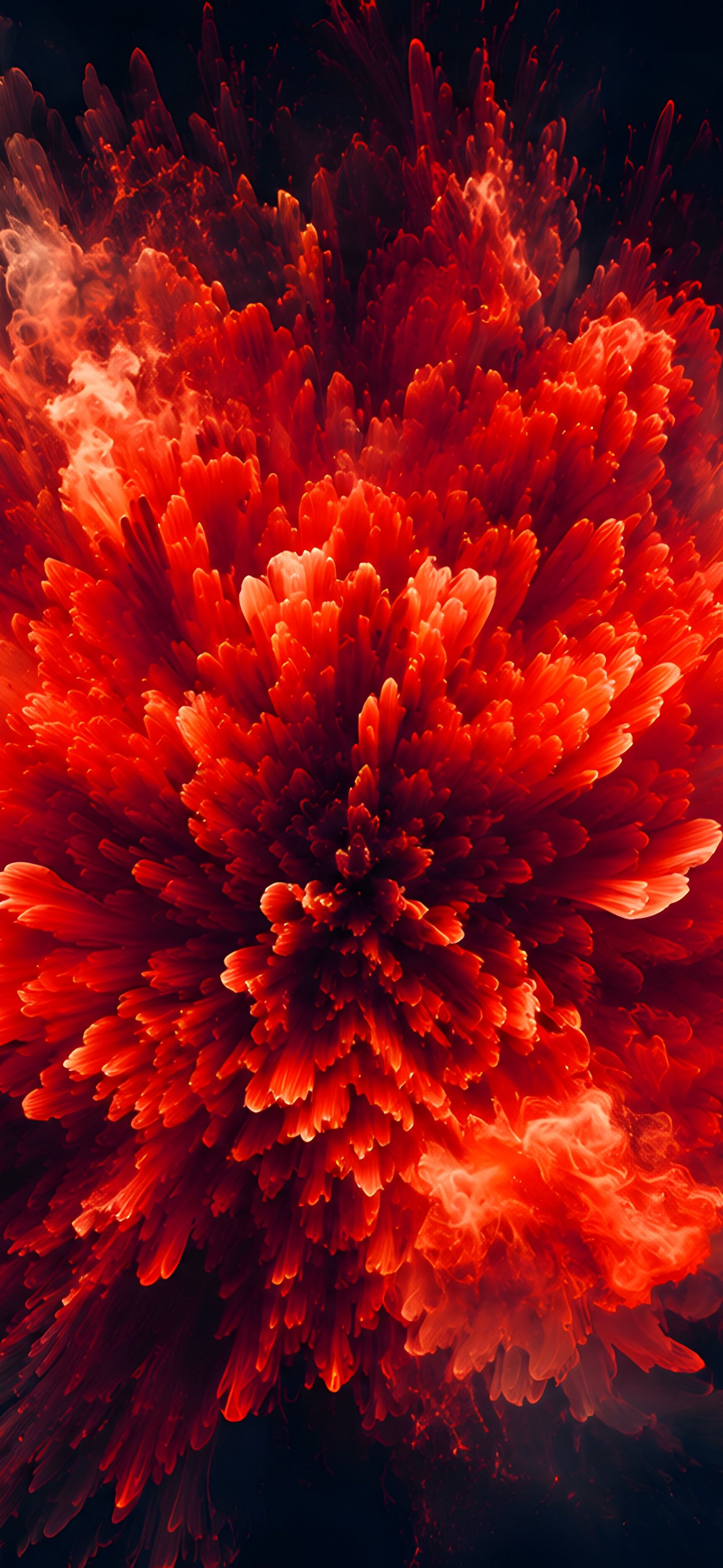 Explosion of red paint - Wallpapers for Samsung Galaxy S24/S24 Ultra/S25 Ultra/S25+/S26 Ultra in 1440x3120 resolution