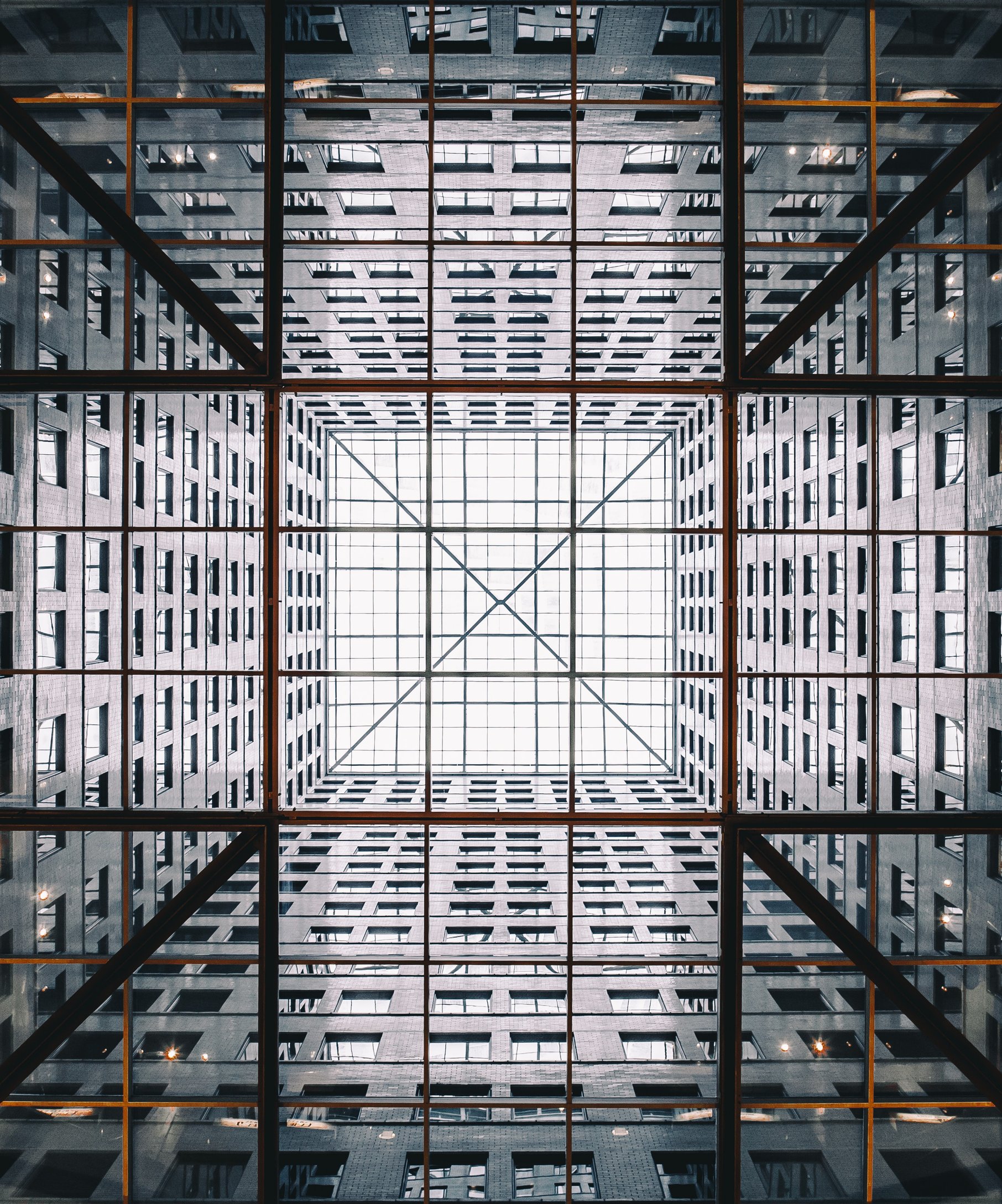 Symmetric Glass Skyscraper Facade - Wallpapers for Samsung Galaxy Z Fold4/Z Fold5/Z Fold6 in 1812x2176 resolution