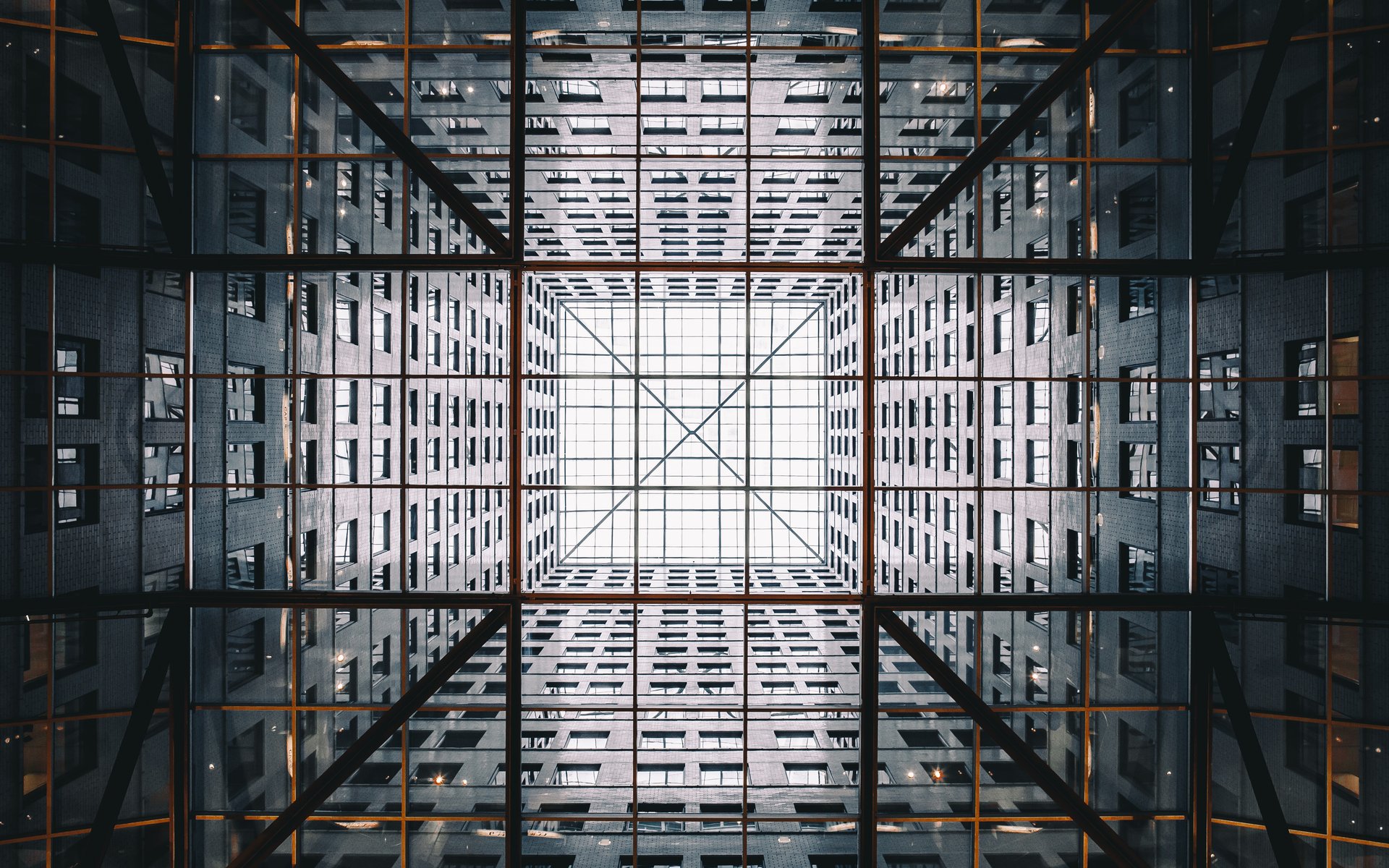 Symmetric Glass Skyscraper Facade - WUXGA wallpapers in 1920x1200 resolution
