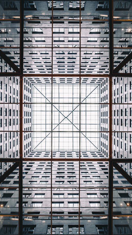 Symmetric Glass Skyscraper Facade - Wallpapers for Samsung, HTC, Sony in 540x960 resolution