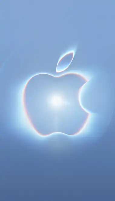 Обои технологии для iPhone 13 Pro Max/12 Pro Max/14 Plus (1284x2778): Apple Inc, логотип, спектр, сияние