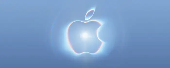 UltraWide 32:9 обои спектр (3840x1080): Apple Inc, логотип, спектр, сияние