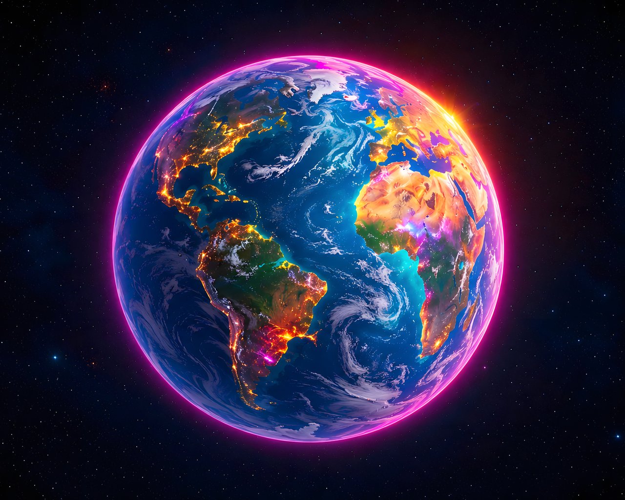 Glowing Earth Among Star Fields - SXGA wallpapers in 1280x1024 resolution