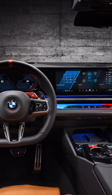 Dashboard Wallpapers for iPhone 6/6S/7/8/SE2/SE3 (750x1334): BMW M5, dashboard, carbon fiber, sedan