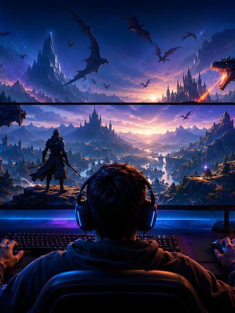 Dragon Gaming Room - Wallpapers for HTC/BlackBerry in 480x640 resolution