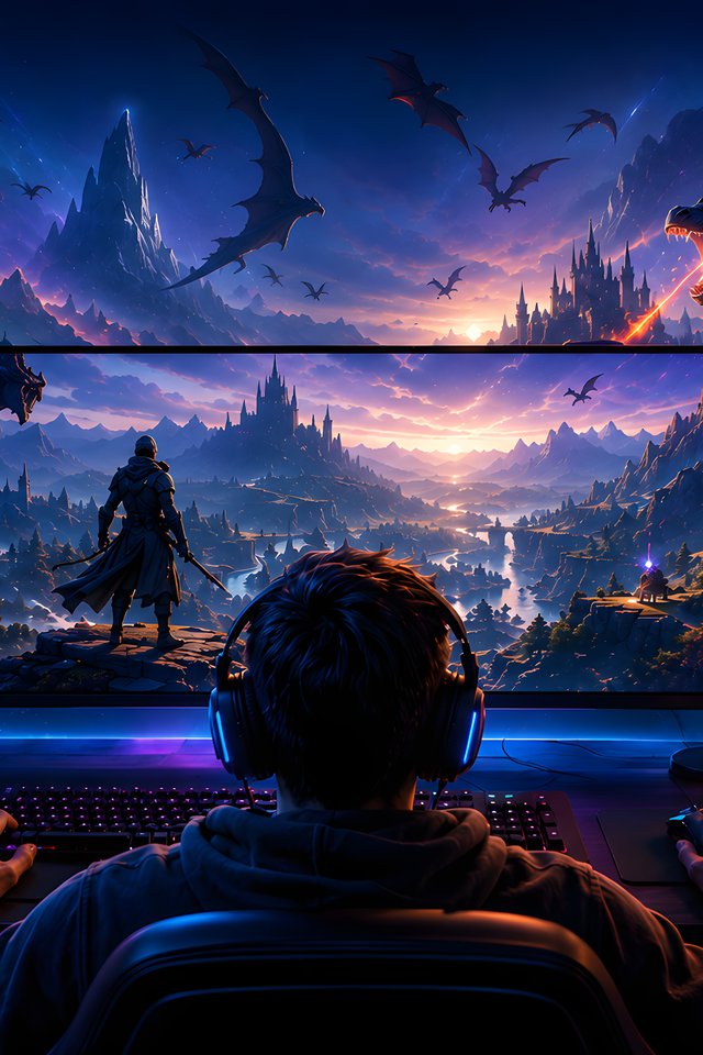 Dragon Gaming Room - Wallpapers for iPhone 4/4S in 640x960 resolution