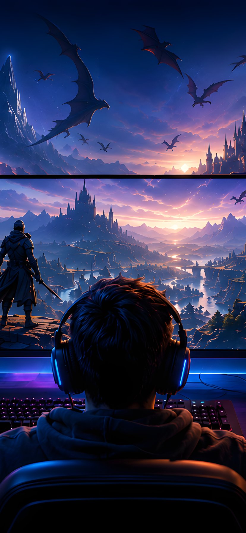 Dragon Gaming Room - Wallpapers for iPhone 11/XR in 828x1792 resolution
