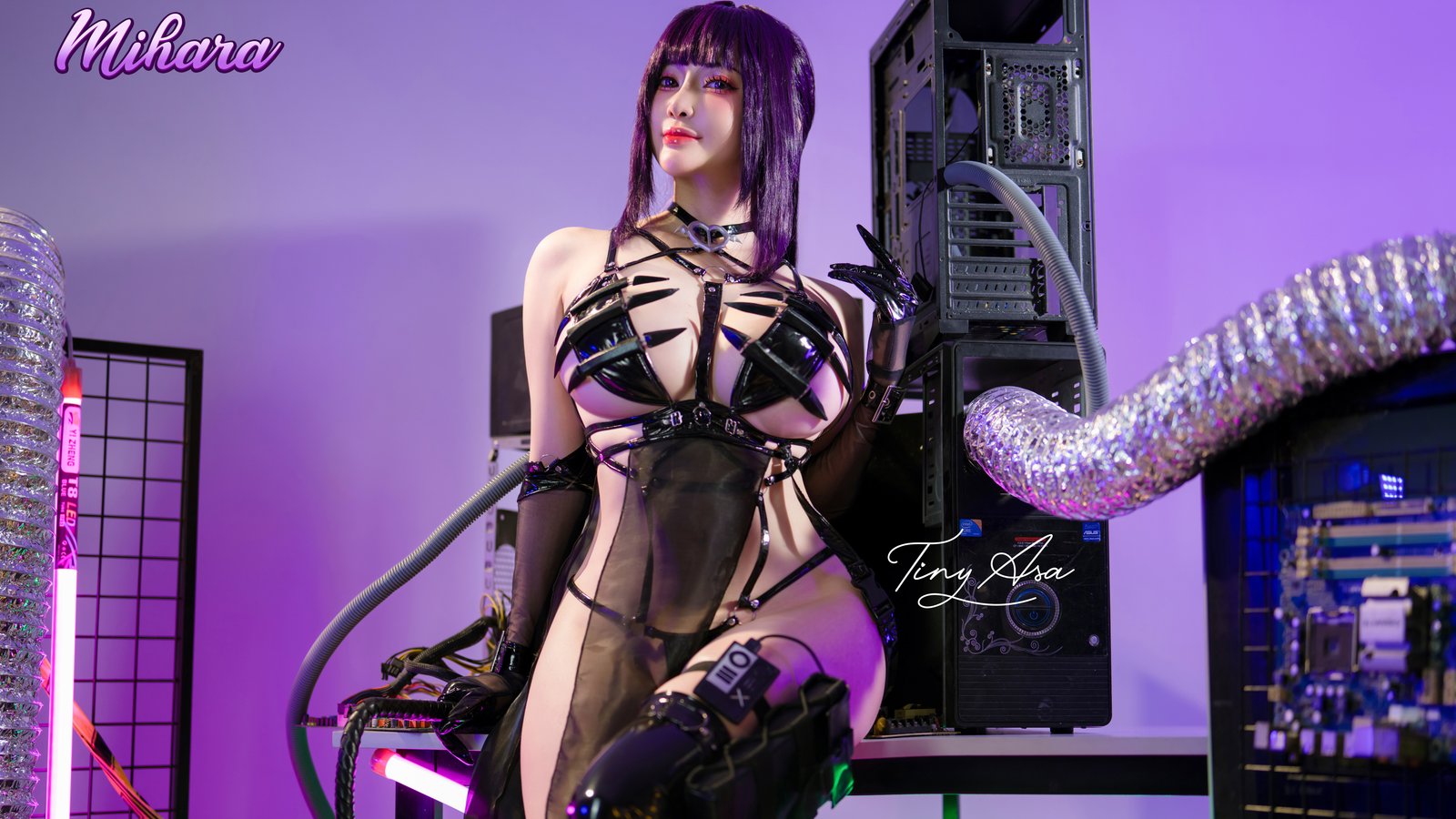 Tiny Asa Cosplay as Mihara (Nikke) - wXGA++ wallpapers in 1600x900 resolution
