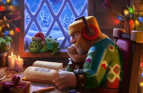 Обои дракон: Clash of Clans, варвар, дракон, Рождество