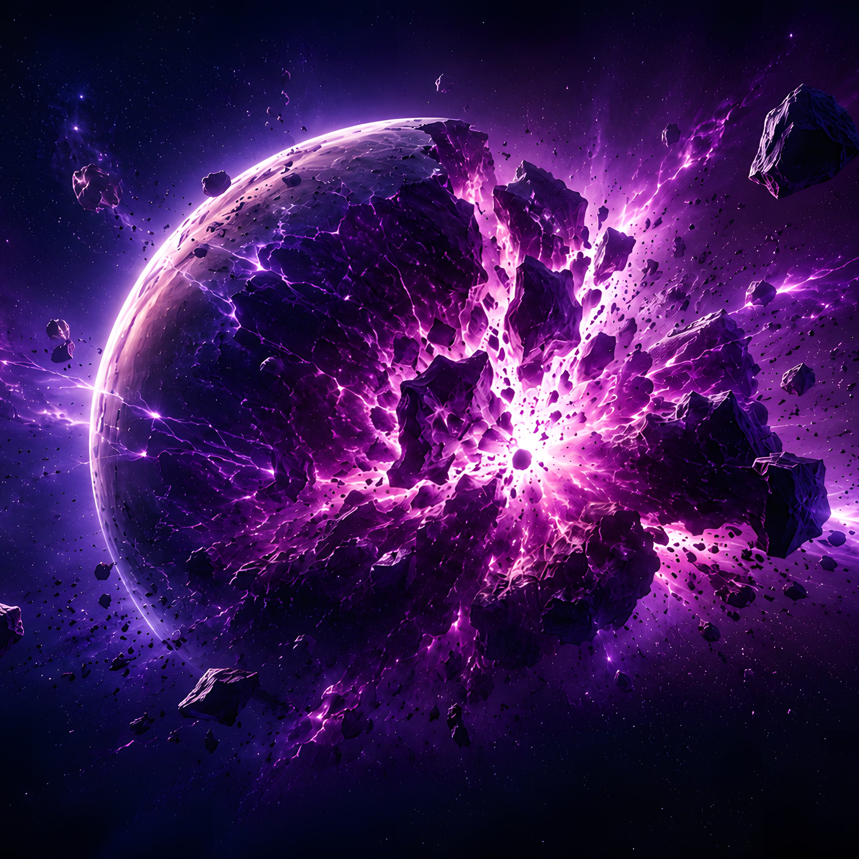 Exploding Planet in Deep Space - Wallpapers for iPad Pro 13″ in 2752x2752 resolution