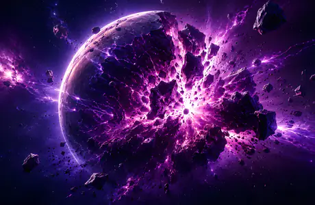 Full HD обои энергия (1920x1080): планета, взрыв, энергия, разрушения