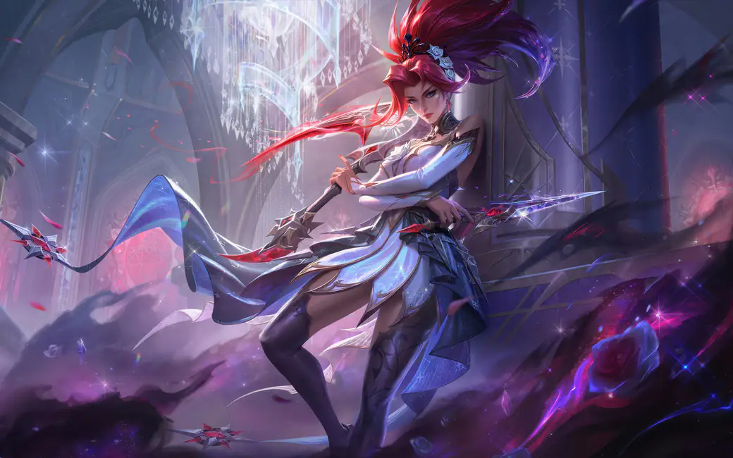 Akali with red hair — desktop and phone wallpaper, free download