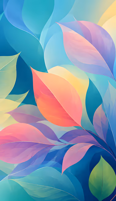 Pattern Wallpapers for Samsung Galaxy Z Flip6, Motorola Razr 2025 (1080x2640): floral pattern, leaves, gradient, arrangement