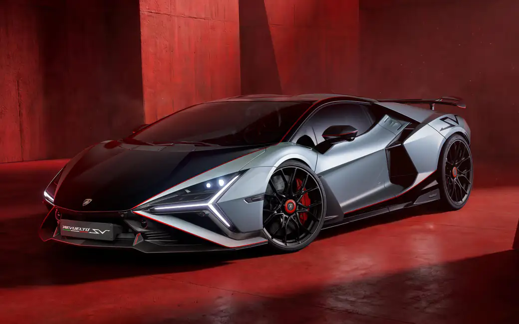 Lamborghini Reventon SV hypercar in the studio — desktop and phone wallpaper, free download