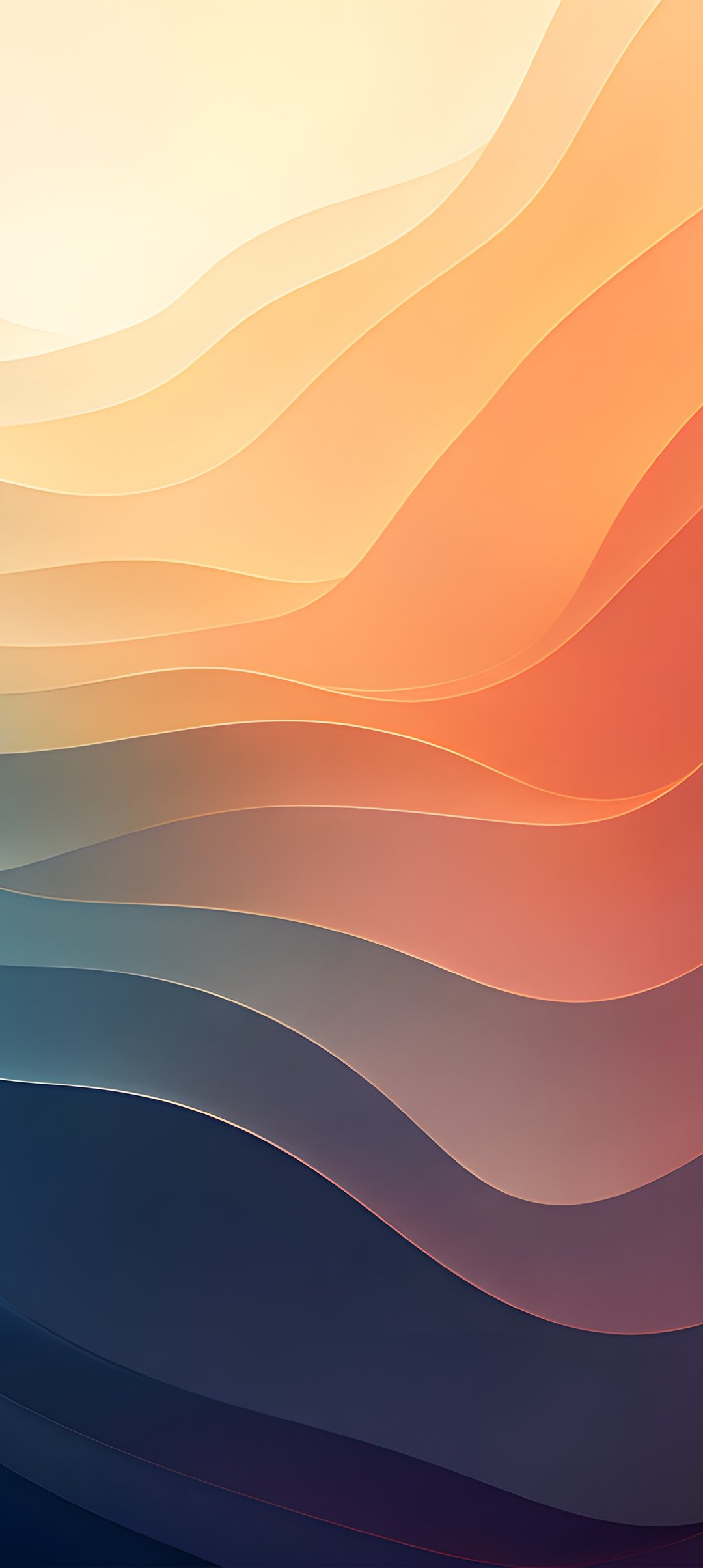 Layered Color Waves and Gradient - Wallpapers for Samsung Galaxy A13/A14/A53, Realme 12 Pro 5G, POCO M5 in 1080x2408 resolution