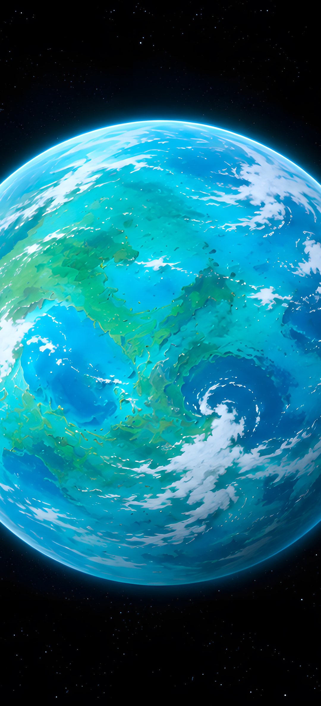 Green Extraterrestrial Planet View - Wallpapers for Honor/Huawei in 1080x2376 resolution